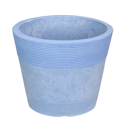 Ribbed Rim Round Eco-Friendly Flower Planter