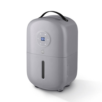 Swan SH16501 5L 2-in-1 Dehumidifier & Air Purifier with LED Display, 3 Modes, Intelligent Humidity Sensor, Carbon Filter, 1.5L Water Tank, 155W, Grey