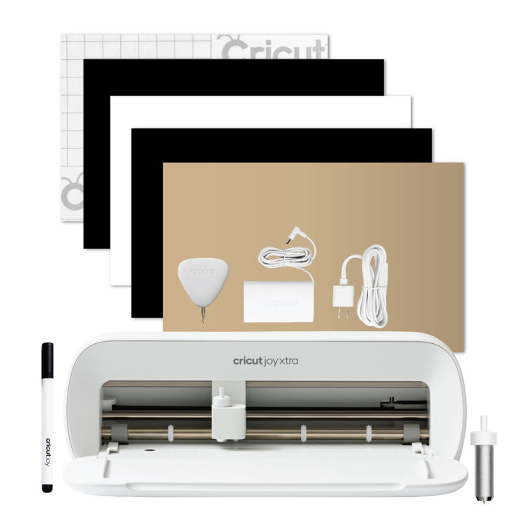Cricut Joy Xtra and EasyPress Mini with Iron-On Vinyl Sample Pack Bundle, Size: 9.5 in