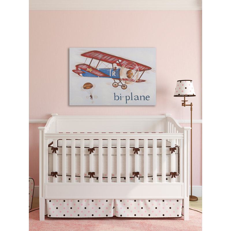 "Biplane" par Reesa Qualia, reproduction sur toile tendue, H 20 po x l 30 po x P 1,5 po