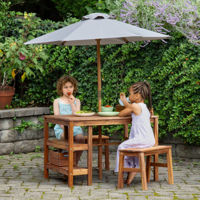 Table d'extérieur et parasol Martha