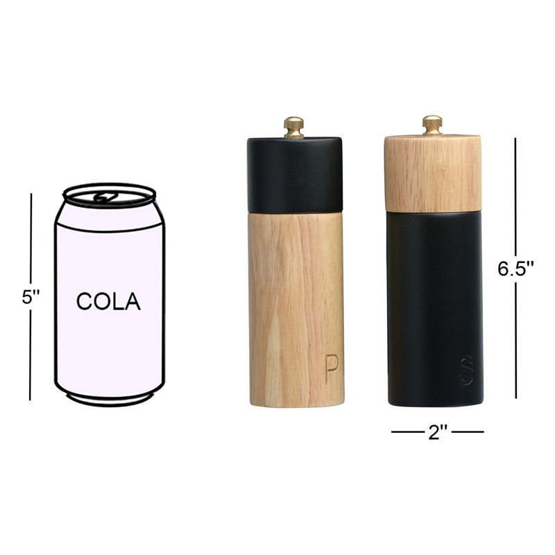 Pacey Two-Tone Rubber Salt and Pepper Shaker Set