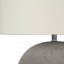 Lighting, H 20 po, lampe de table, béton gris, abat-jour, contemporain