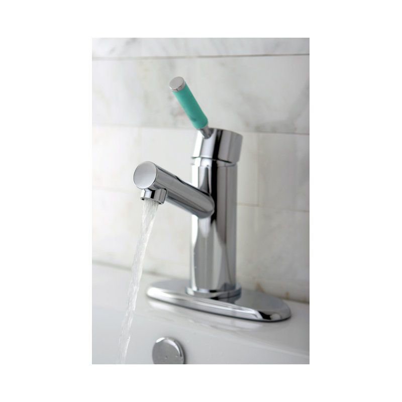 Green Eden Bathroom Faucet with Cover Plate, Polished Chrome