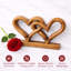 Sculpture en bois d'acacia brun naturel Delamare Hearts