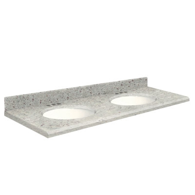 Plateau de salle de bain double 61 po meuble-lavabo