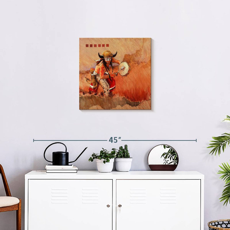 Lelar Buffalo Dance, 20" H x 20" W