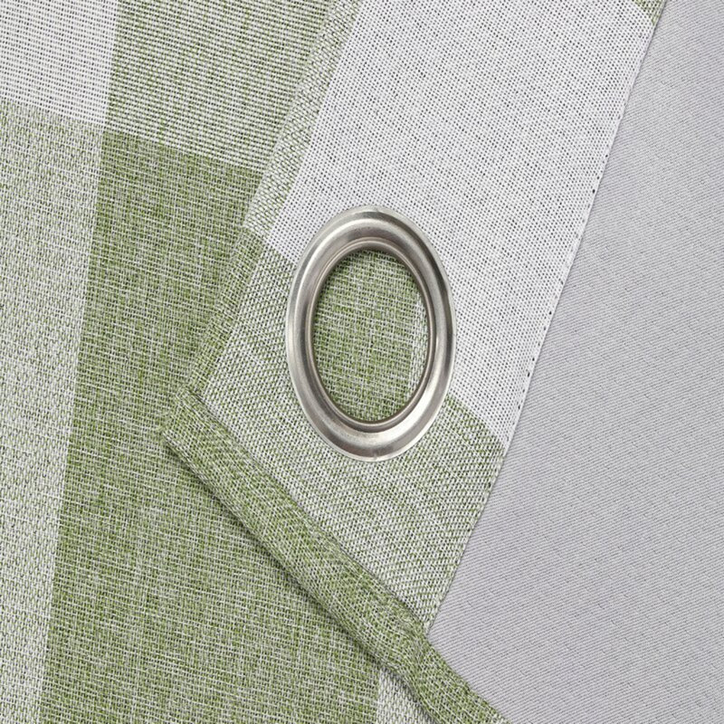 Behanan Buffalo Plaid Gingham Check Farmhouse Curtains – Set of 2 Blackout Grommet Panels for Room Darkening, 37'' W x 63'' L