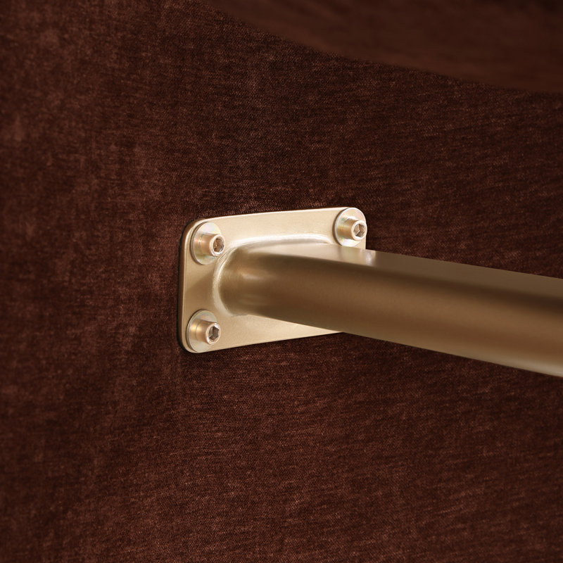 Chaise rembourrée Slique, Tissu en polyester bourgogne
