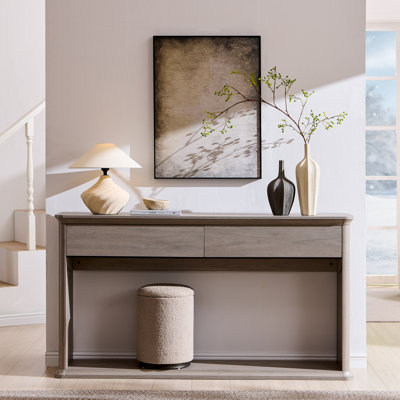 63" Console Table with 2 Drawers, Entryway & Behind Sofa Table for Living Room, Hallway, Foyer