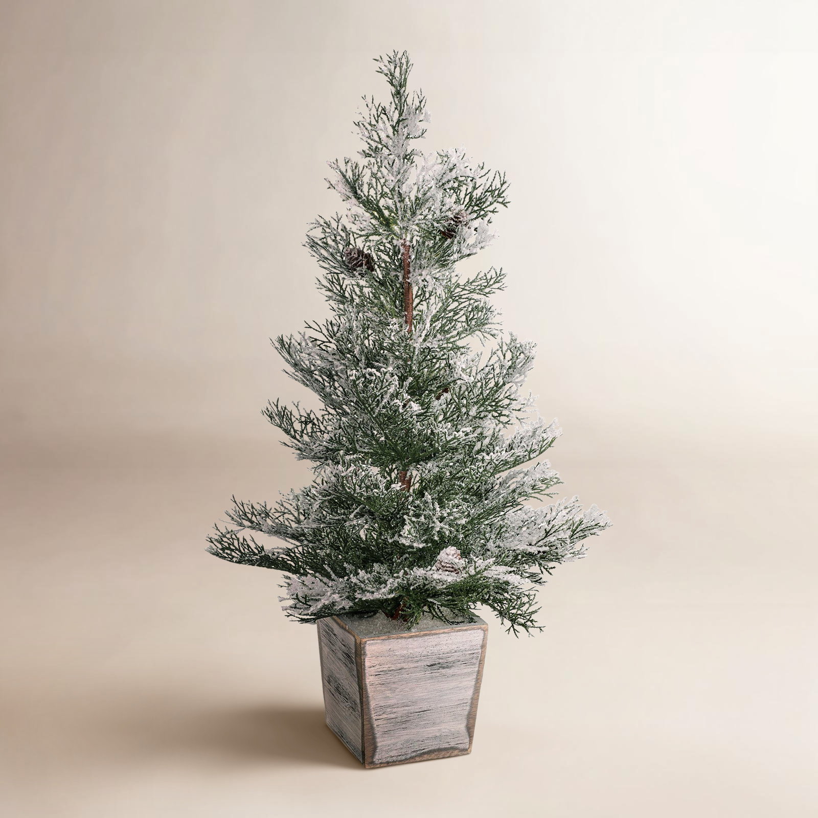 26'' Faux Cedar Tree in Wood Pot