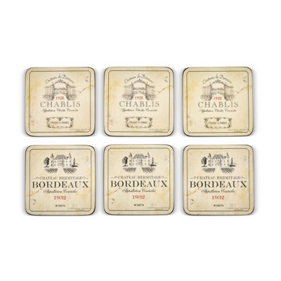 Sous-verres Pimpernel Vin De France S / 6 4 po x 4 po