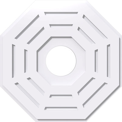 24"OD x 6"ID x 9 1/2"C x 1"P Westin Architectural Grade PVC Contemporary Ceiling Medallion