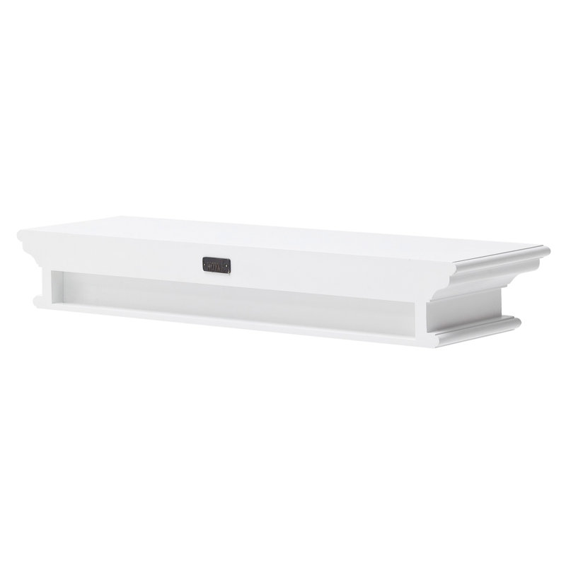 Tablette flottante avec bord vivant, Blanc classique