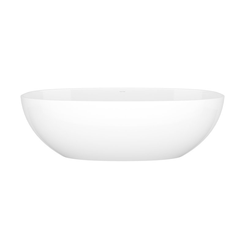 Barcelona 70.5'' L Freestanding Soaking Bathtub, Gloss White