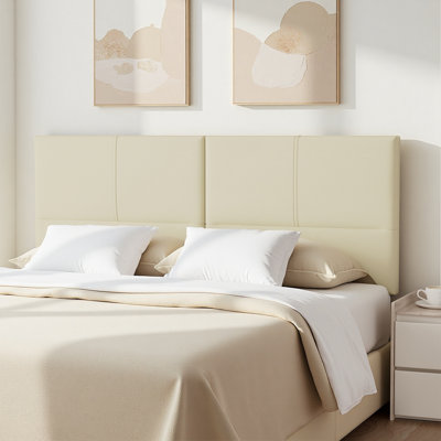 Upholstered Headboard, Head Board with Sturdy Metal Legs, Faux Leather,Height Adjustable by Winston Porter