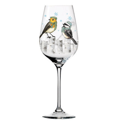 Stemmed Wine Glass, 17oz, Winter Frost