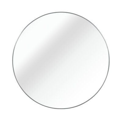 Modern Metal Framed Round Mirror
