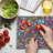 Ambesonne Groovy Cutting Board Large Size Funky 60s Fun Retro Multicolor