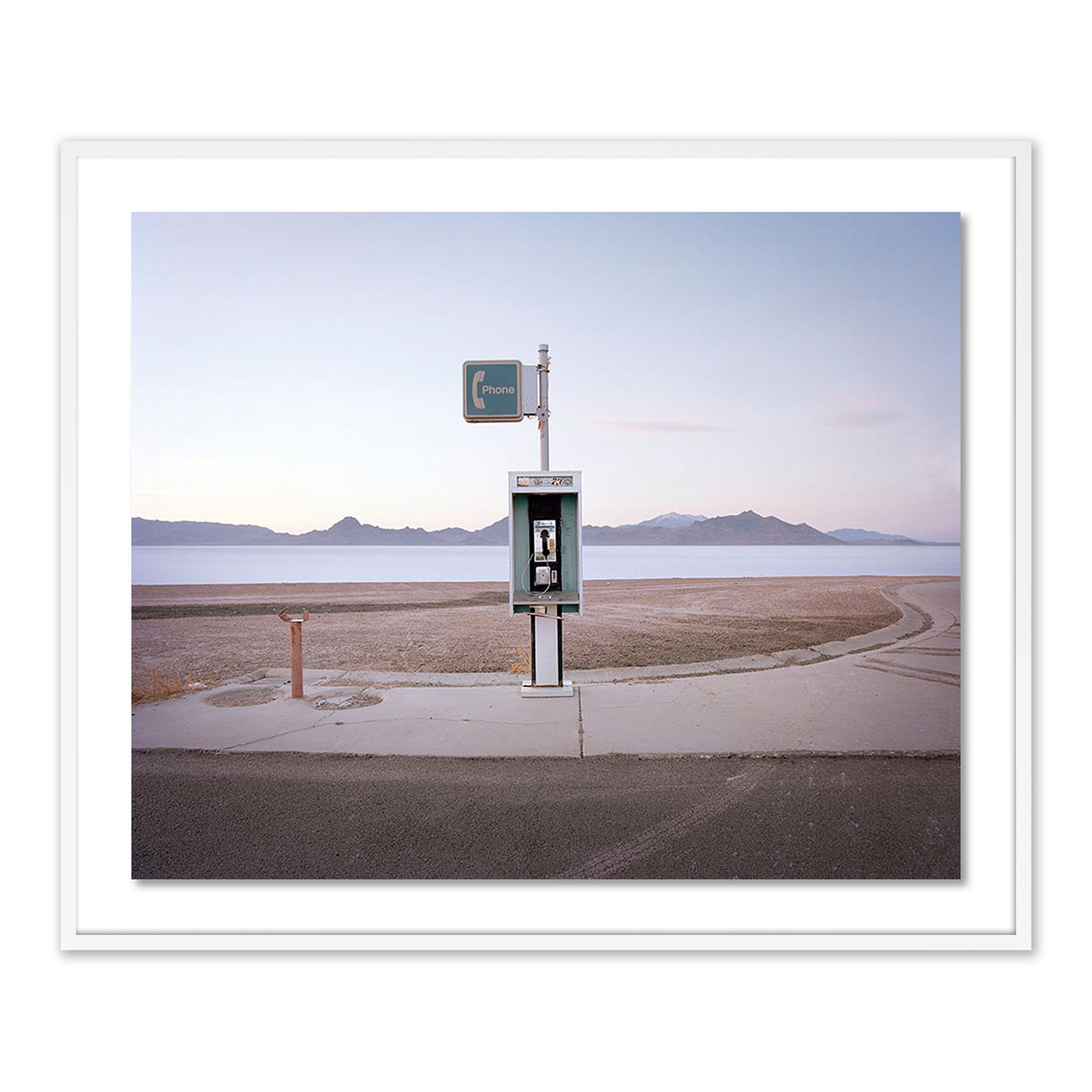 Ryann Ford "Bonneville Pay Phone" Print, White, 40" H x 48" W x 2.5" D