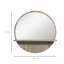 kleankin 45cm Wall Mounted Bathroom Mirror with Shelf Natural Wood Effect-883121679