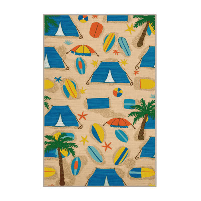 Tapis bord de mer lavable