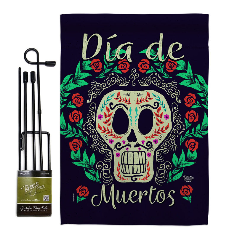 Ensemble de drapeaux 19 x 13 po Dia De Muertos