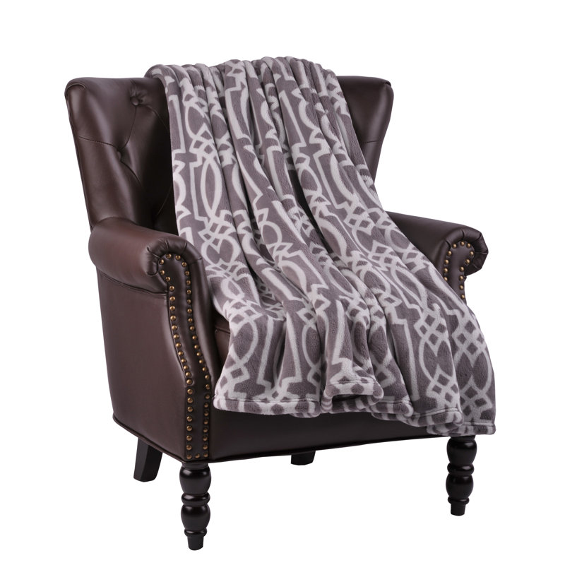 Damask Knitted and Hand Woven Blanket, Stormfront