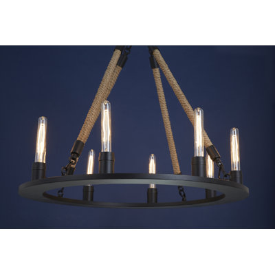 Best 8 - Light Wagon Wheel Chandelier