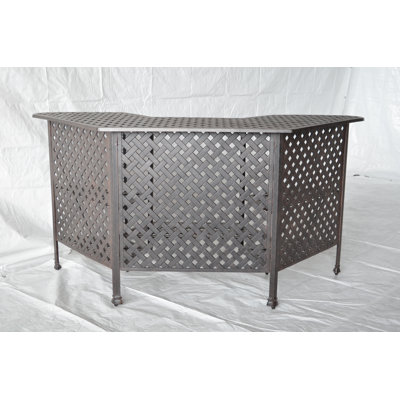 Nola Hexagonal Outdoor Bar Table , 75 " W 39 " D