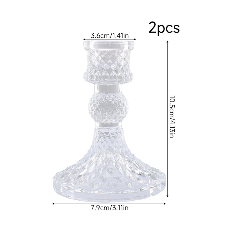 Soda-Lime Glass Candelabra, Clear