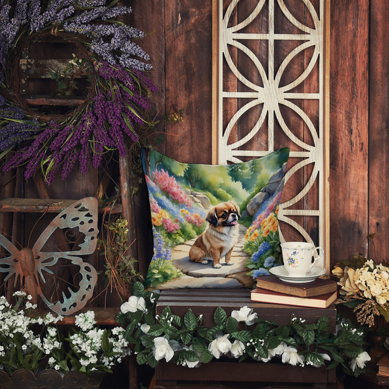 Coussin décoratif intérieur / extérieur Spring Path, H 14 po x l 14 po