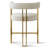 25" Upholstered Gold Chenille Arm Counter Stool (Set of 4)-992046052