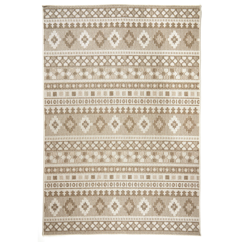 Tapis intérieur / extérieur en polypropylène tissé à la main Sol, 8 pi 10 po x 11 pi 10 po