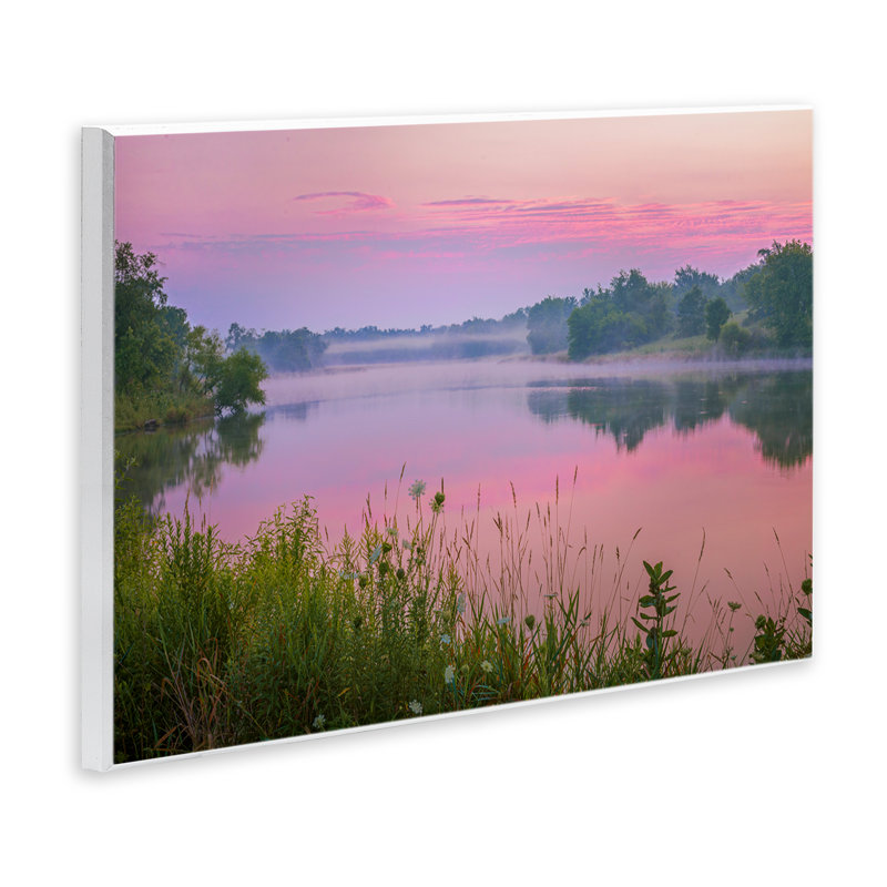 «Rose Dawn Sunrise Lake» par Marty Hulsebos, H 13 po x l 19 po