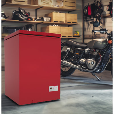 ADT  -40Low Temperature Chest Freezer 3.5 Cubic Feet Free-standing Top Door Freezers RED — FIN-0015177 | Fridge.com