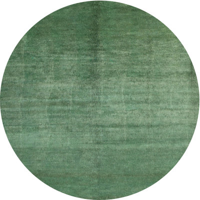 Tapis gris/vert contemporain