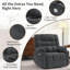 Fauteuil inclinable électrique de 26 po de largeur avec siège chauffant à deux positions, position infinie, revêtement en tissu-923505054