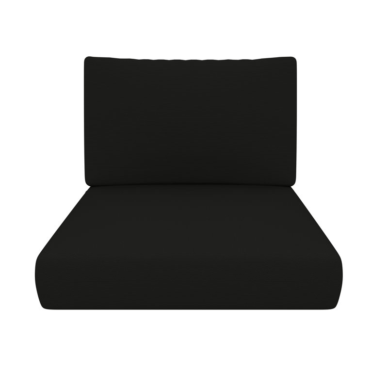 Amala Sunbrella® Outdoor Deep Seating Cushion, Sunbrella® Canvas Black, 28.5" W x 28.5" D