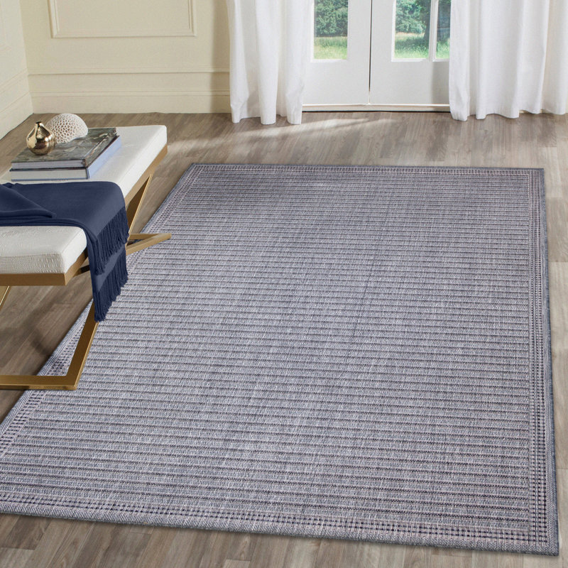Tapis bleu marine intérieur / extérieur Tukgahgo, Rectangle 4 pi 10 po x 7 pi 6 po