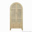 Vitrine de rangement 70,28 "avec 2 tiroirs et tablettes réglables