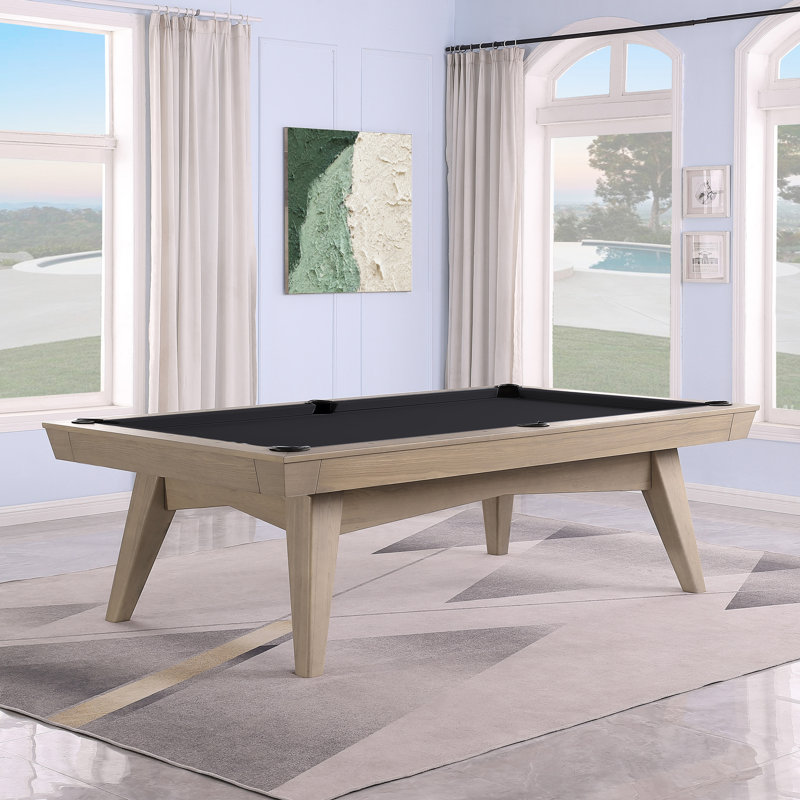 Table de billard sans ardoise ModArt, Bois flottant, Noir, 8 pi