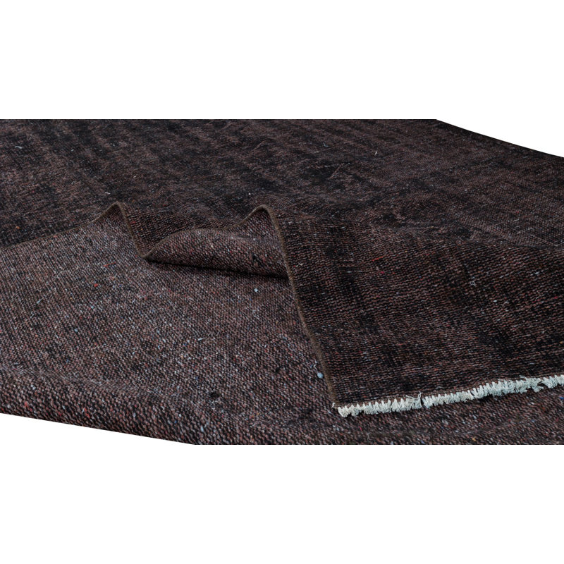 Tapis turc en laine noué à la main de 5,8 x 10 pi sur fond teint en brun 4 Modern Modern