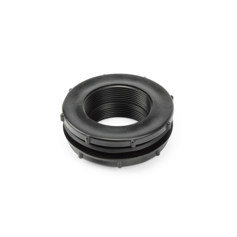 Black Poly Bulkhead Fitting 3"