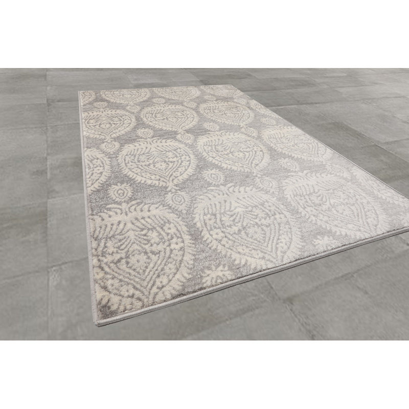 Tapis damassé beige, Rectangle 9 pi x 12 pi, Beige