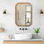 Armoire murale en bois avec miroir