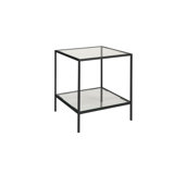 Kayce Glass End Table with Storage