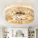 Heleena 19" Caged Enclosed Low Profile Crystal Ceiling Fan with Lights and Remote Control