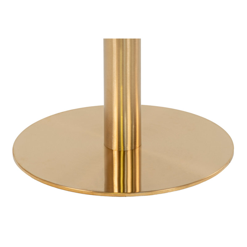 Larkste Round Dining Table, 75cm H x 90cm L x 90cm W, Gold