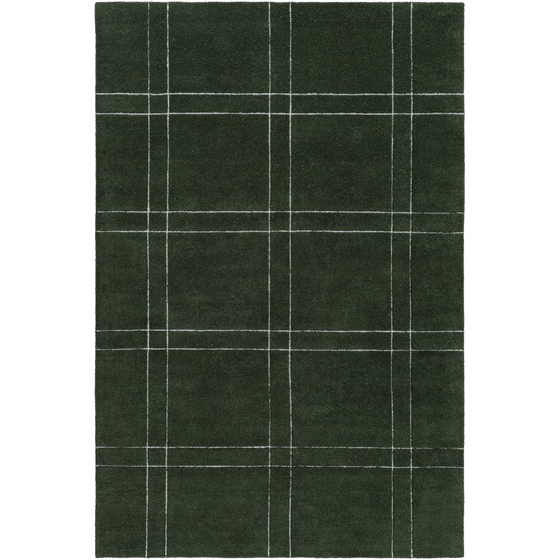 Tapis vert touffeté à la main, Rectangulaire 2 pi x 3 pi